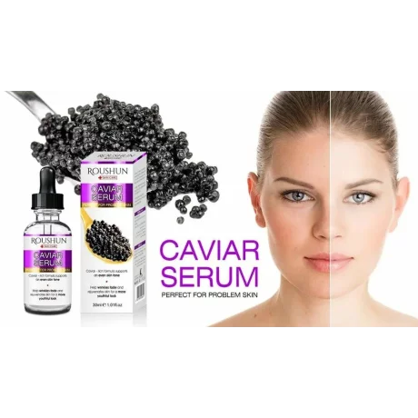 Ser cu caviar organic pentru fermitate, hidratare, anti-rid, anti-îmbătrânire, albire, hrănire, iluminare, 30 ml, Roushun