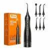 Irigator dentar Alhena®curatare profesionala fara fir, dus bucal, ata dentara, portabil cu functie de masaj, indicat in parodontoza, purtatorii de aparate dentare, IPX7, BV F5020E, negru