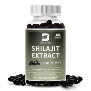 Shilajit Rasina Pura de Himalaya, energie si vitalitate, imunitate, stres, echilibru hormonal, sanatate mentala, minte si memorie, muschi, Beworths Immune Boost Organic, 60 capsule