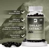 Shilajit Rasina Pura de Himalaya, energie si vitalitate, imunitate, stres, echilibru hormonal, sanatate mentala, minte si memorie, muschi, Beworths Immune Boost Organic, 60 capsule