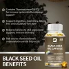 Ulei din semințe de chimen negru Capsule moi, Supliment de sprijin imunitar, Beworths, pentru sănătatea părului, a pielii și a căilor respiratorii
