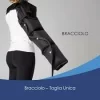 Aparat de presoterapie pentru drenaj limfatic si masaj pntru brat Alhena® M-PRO 3001, 1 X 4 camere de compresie aer, 6 moduri de tratament, 30-250 mmHg, recuperare medicala, masaj terapeutic, refacere musculara, marimea L, negru