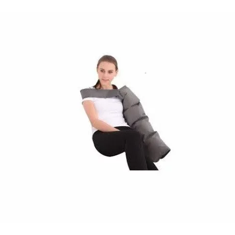 Aparat de presoterapie pentru drenaj limfatic si masaj pntru brat Alhena® M-PRO 3001, 1 X 4 camere de compresie aer, 6 moduri de tratament, 30-250 mmHg, recuperare medicala, masaj terapeutic, refacere musculara, marimea L, negru