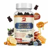 Organic Himalayan Shilajit, Sea Moss, Ulei de chimen negru, Ashwagandha, bomboane gumate, stimularea imunitatii, energie si vitalitate, stres, sanatate mentala, 60 buc