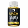 Extract de radacina de maca neagra, aswaganda si coreean panax ginseng, sustine performante fizice puternice, antistress, echilibreaza balanta hormonala, 60 cps