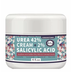 Crema cu Uree Crema pentru picioare cu ingrediente naturale, pentru hranirea, hidratarea, catifelarea si repararea pielii uscate si crapate, Aloe Vera, glicerina, ceai verde, Envisha, 120 g