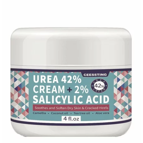 Crema cu Uree Crema pentru picioare cu ingrediente naturale, pentru hranirea, hidratarea, catifelarea si repararea pielii uscate si crapate, Aloe Vera, glicerina, ceai verde, Envisha, 120 g
