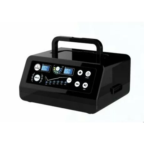 Aparat de presoterapie pentru drenaj limfatic si masaj Alhena® M-PRO 3001, 4 X 8 camere de compresie aer, 6 moduri de tratament, 30-250 mmHg, recuperare medicala, masaj terapeutic, refacere musculara, marimea XL, negru