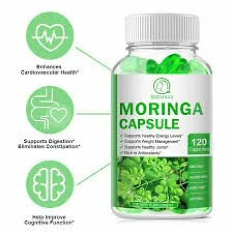 Moringa, boli legate de inflamatie, cancer, diabet, anemie, scaderea energiei si oboseala, artrita, dureri, articulare, reumatismul, alergii si astm, constipatie, dureri de stomac si diaree, 120 cps moi