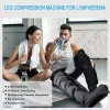 Aparat de presoterapie pentru drenaj limfatic si masaj Alhena® M-PRO 3001, 4 X 8 camere de compresie aer, 6 moduri de tratament, 30-250 mmHg, recuperare medicala, masaj terapeutic, refacere musculara, marimea XXL, negru