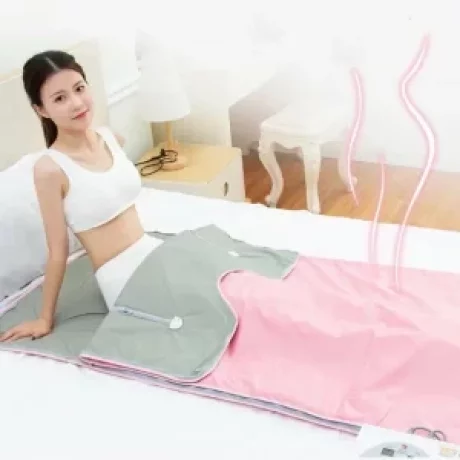 Termocuverta cu doua zone infrarosu, telecomanda, Alhena ® mov cu infrarosu pentru slabit, anticelulita,  profesionale pentru terapie de detoxifiere