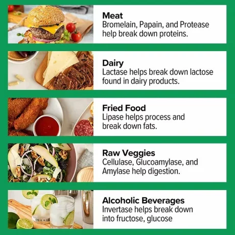 Enzime digestive, Supliment de sprijin imun pentru o digestie mai bună, imbunatateste, digestia, crește imunitatea, controlul greutății, 120 capsule moi