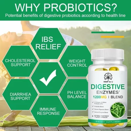 Enzime digestive, Supliment de sprijin imun pentru o digestie mai bună, imbunatateste, digestia, crește imunitatea, controlul greutății, 120 capsule moi
