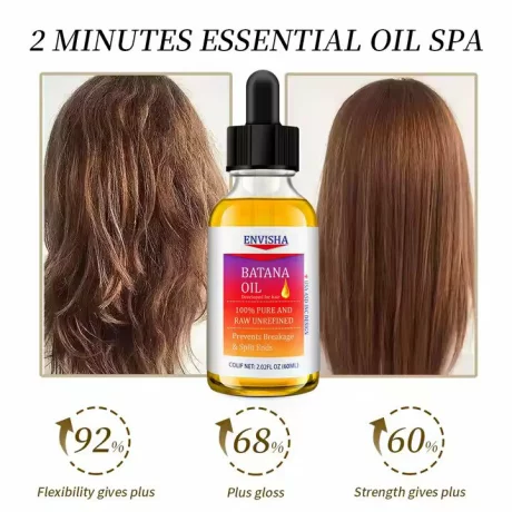Ulei organic pur de batana pentru repararea parului deteriorat, creșterea părului, hranire, prevenirea caderii, repararea, netezire, hidratare, anti-rupere/capete despicate,  60ml