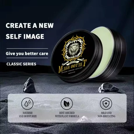 Balsam pentru tatuaje, Unguent reparator Non-iritant Balsam hrănitor și strălucitor pentru tatuaje, 60g