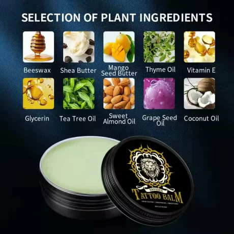 Balsam pentru tatuaje, Unguent reparator Non-iritant Balsam hrănitor și strălucitor pentru tatuaje, 60g