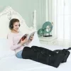 Aparat de presoterapie pentru drenaj limfatic si masaj Alhena® M-PRO 3001, 4 X 4 camere de compresie aer, 6 moduri de tratament, 30-250 mmHg, recuperare medicala, masaj terapeutic, refacere musculara, marimea XL, negru