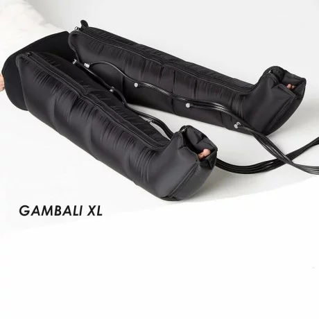 Aparat de presoterapie pentru drenaj limfatic si masaj Alhena® M-PRO 3001, 4 X 8 camere de compresie aer, 6 moduri de tratament, 30-250 mmHg, recuperare medicala, masaj terapeutic, refacere musculara, marimea XL, negru
