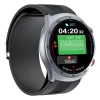 Ceas smartwatch pentru masurarea glicemiei fara intepare, Alhena®  530mAh, NFC, SOS, Bratara pentru apeluri Ecg, Pompa de aer, Tensiune arteriala, Oxigen din sange, Sport Fitness S26, negru