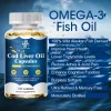 Ulei de ficat de cod capsule moi, Ulei de pește de mare adâncime, Supliment DHA EPA
