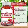 Glicinat de magneziu pentru dispozitie si creier, Formula de sustinere a somnului si a creierului, relaxarea muschilor si a inimii, 60 jeleuri gumate cu aroma de zmeura