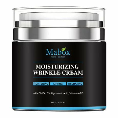 Crema de fata antirid Mabox Moisturizing Wrinkle, Acid Hialuronic, Colagen, Vitamina A, Tocoferol (Vitamina E), hidratare, lifting, 55 ml