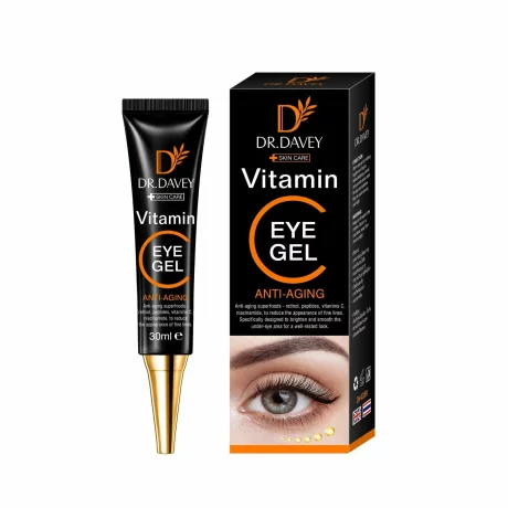 Gel pentru conturul ochilor cu Vitamina C, hidratant si restructurant pentru riduri, pungi si cearcane, Dr.Davey, 30ml