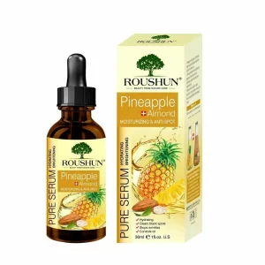 Ser cu extract de Ananas si Migdale, hidratant, revitalizant, anti imbatranire, iluminare, Roushun, 30ml