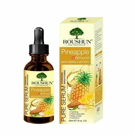 Ser cu extract de Ananas si Migdale, hidratant, revitalizant, anti imbatranire, iluminare, Roushun, 30ml