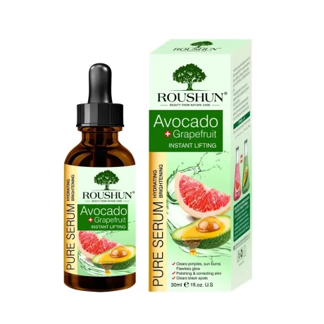 Ser cu extract de Avocado si Grapefruit, antirid, anti-imbatranire, iluminator, Roushun, 30ml