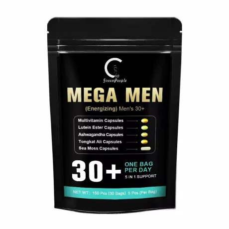 Supliment alimentar pentru 1 luna, 5 Capsulele softgel pe zi, furnizează vitamine energetice și construiesc un organism sanatos, Multi-vitamin,  Lutein Ester, Ashwagandha, Tongkat Ali, Sea Moss,