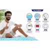 Saltea antiescara cu compresor silentios, 2 moduri alternativ/static, sistem antiescare FoFo Medical HF6001/HF608, 200 x 90 cm, bleu