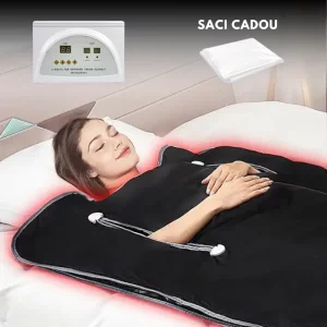 Termocuverta cu infrarosu Indepartat, Detoxifiere, Imbunatatirea Metabolismului, Pierdere in Greutate, Reducerea Durerilor Musculare, Imbunatatirea Aspectului Pielii, Diminuarea Celulitei, Alhena®, Negru