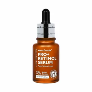 Ser facial cu retinol Pro+ Retinol Serum, complex 3% retinol, îngrijire facială 30 ml, Acid Hialuronic, Vitamina C, Antioxidanti,  Vibrant Glamour