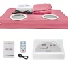 Termocuverta cu doua zone infrarosu Alhena® XC-RZT02, maneci, telecomanda, patura termica, diminuarea celulitei, slabit, modelarea corpului, detoxifiere, roz