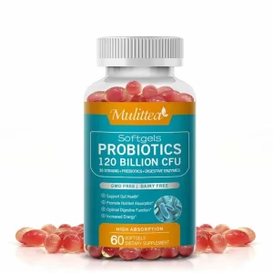 Probiotic 120 de miliarde de unitati formatoare de colonii, 36 de tulpini cu probiotice si enzime digestive pentru imunitate puternica, echilibrului florei intestinale, capsule moi