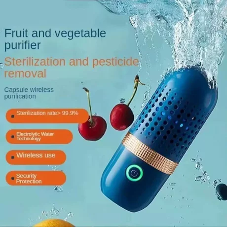 Aparat purificare legume fructe si carne, elimina pesticidele, hormonii, substantele chimice, sterilizator portabil wireless prin ozonificare, A5 Alhena®