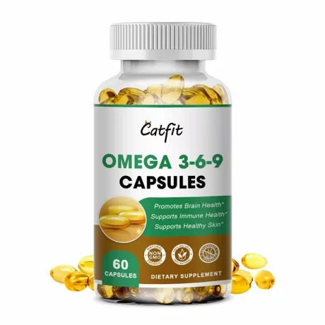 Omega 3-6-9, Complex de acizi grași esențiali pentru inimă, creier, piele și articulații. Formulă echilibrată cu uleiuri naturale pentru susținerea sănătății zilnice, 60 capsule