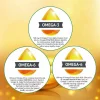 Omega 3-6-9, Complex de acizi grași esențiali pentru inimă, creier, piele și articulații. Formulă echilibrată cu uleiuri naturale pentru susținerea sănătății zilnice, 60 capsule