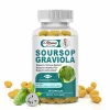 Soursop Graviola, antioxidant si antitumoral, sustine imunitatea si detoxifierea naturala a organismului, contribuie la protectia celulara si echilibrul sistemului nervos, 120cps