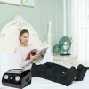 Aparat de presoterapie pentru drenaj limfatic cu incalzire Alhena® M-PRO 3002, 2 X 4 camere de compresie aer, 6 moduri de tratament, 30-250 mmHg, recuperare medicala, masaj terapeutic, refacere musculara, marimea M, negru