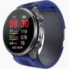 Ceas smartwatch pentru masurarea glicemiei fara intepare, Alhena® 530mAh, NFC, SOS, Bratara pentru apeluri Ecg, Pompa de aer, Tensiune arteriala, Oxigen din sange, Sport Fitness S25, albastru