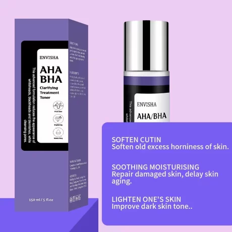Toner usor exfoliant AHA/BHA, pentru ten acneic cu pori dilatați, minimizează luciul nedorit, menține porii pielii curați