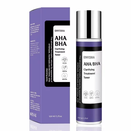 Toner usor exfoliant AHA/BHA, pentru ten acneic cu pori dilatați, minimizează luciul nedorit, menține porii pielii curați