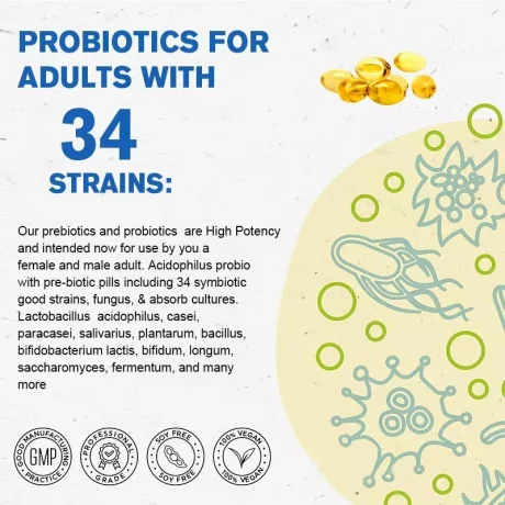 Probiotic 100 Billion CFU de la GreenPeople®, un supliment avansat care combină probiotice, prebiotice și enzime digestive pentru un sistem digestiv echilibrat și o stare generală de bine, 120 cps