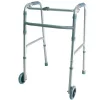 Cadru de mers din aluminiu, cu roti, pliabil, reglabil pe inaltime, echipament medical,  ajutoare de mers, 25W, greutate maxima 136Kg