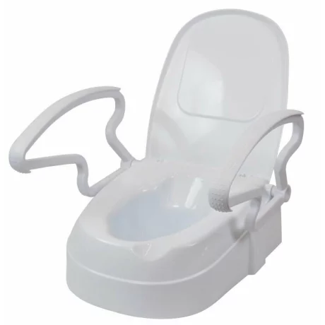 Inaltator WC cu capac, pentru persoane în vârstă, postoperatorie, femei însărcinate , manere de sustinere rabatabile, SC70- P