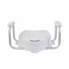 Scaun de toaletă ridicat Homecraft din PP, reglabil pe înălțime, 180 kg cu cotieră, 10 cm, Inaltator WC cu capac, pentru persoane în vârstă, postoperatorie, femei însărcinate , manere de sustinere D-4A-B