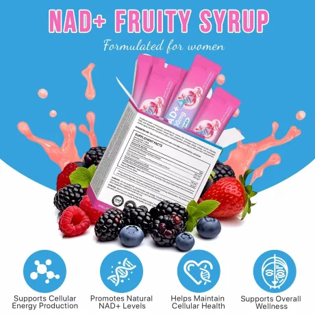 Supliment lichid cu nicotinamida si resveratrol 1000 mg NAD+, extract din plante, vitamina anti-imbatranire pentru femei, 21 plicuri