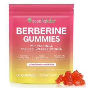 Berberine, Jeleuri complexe all-in-1 pentru slabit, cu extract de berberina Cidru de mere si armurariu, 60 bucati